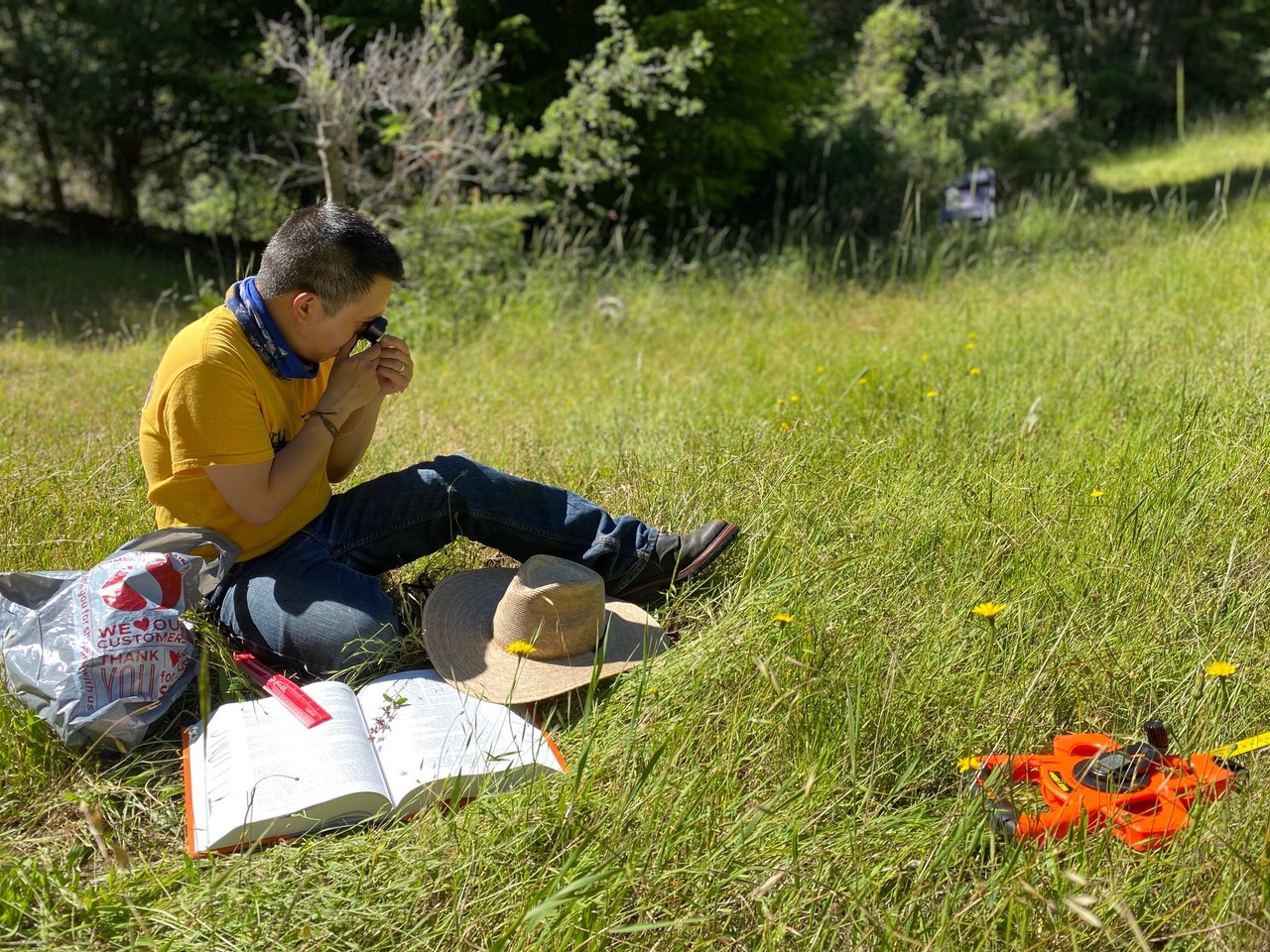 Justin Identifying a Plant